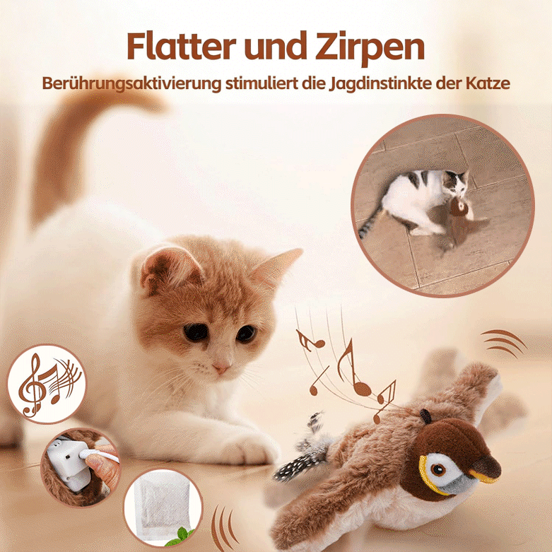 🔥Letzter Tag: 49 % Rabatt – 🐾Interaktives Katzenspielzeug mit Vogelgezwitscher😽
