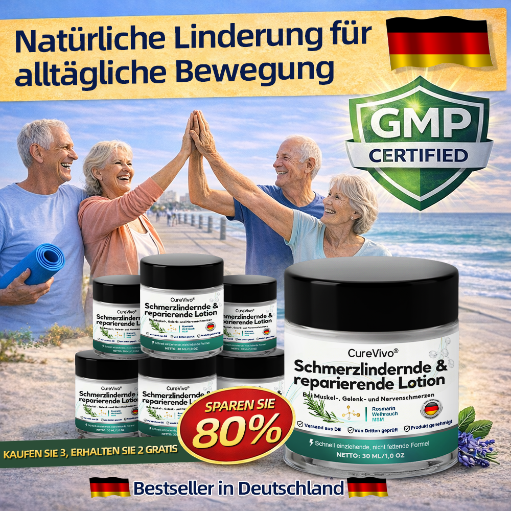 [Neujahrs-Sonderangebot] CureVivo® Schmerzlindernde &  reparierende Lotion👨‍⚕️Für Muskel-, Gelenk- und Nervenschmerzen