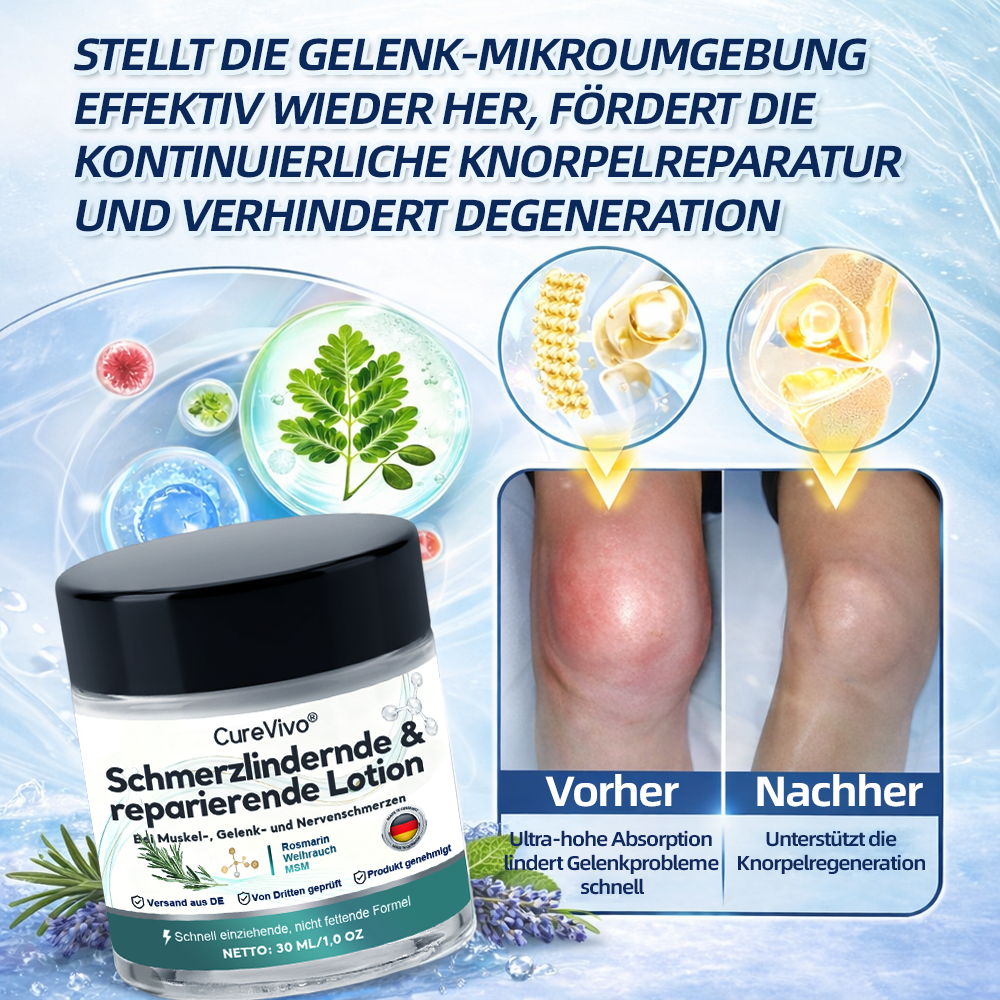 [Neujahrs-Sonderangebot] CureVivo® Schmerzlindernde &  reparierende Lotion👨‍⚕️Für Muskel-, Gelenk- und Nervenschmerzen