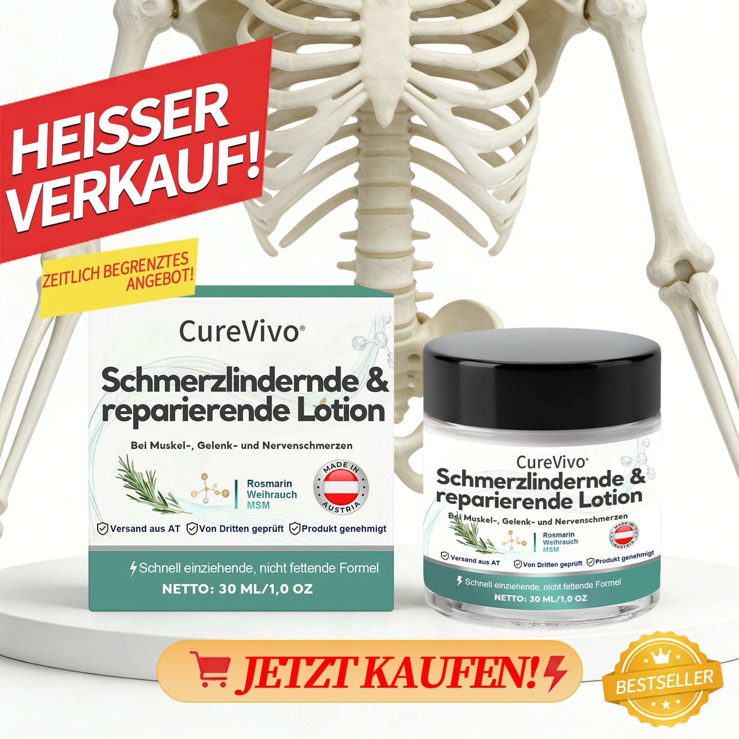 [Neujahrs-Sonderangebot] CureVivo® Schmerzlindernde &  reparierende L🌿Für Muskel-, Gelenk- und Nervenschmerzen