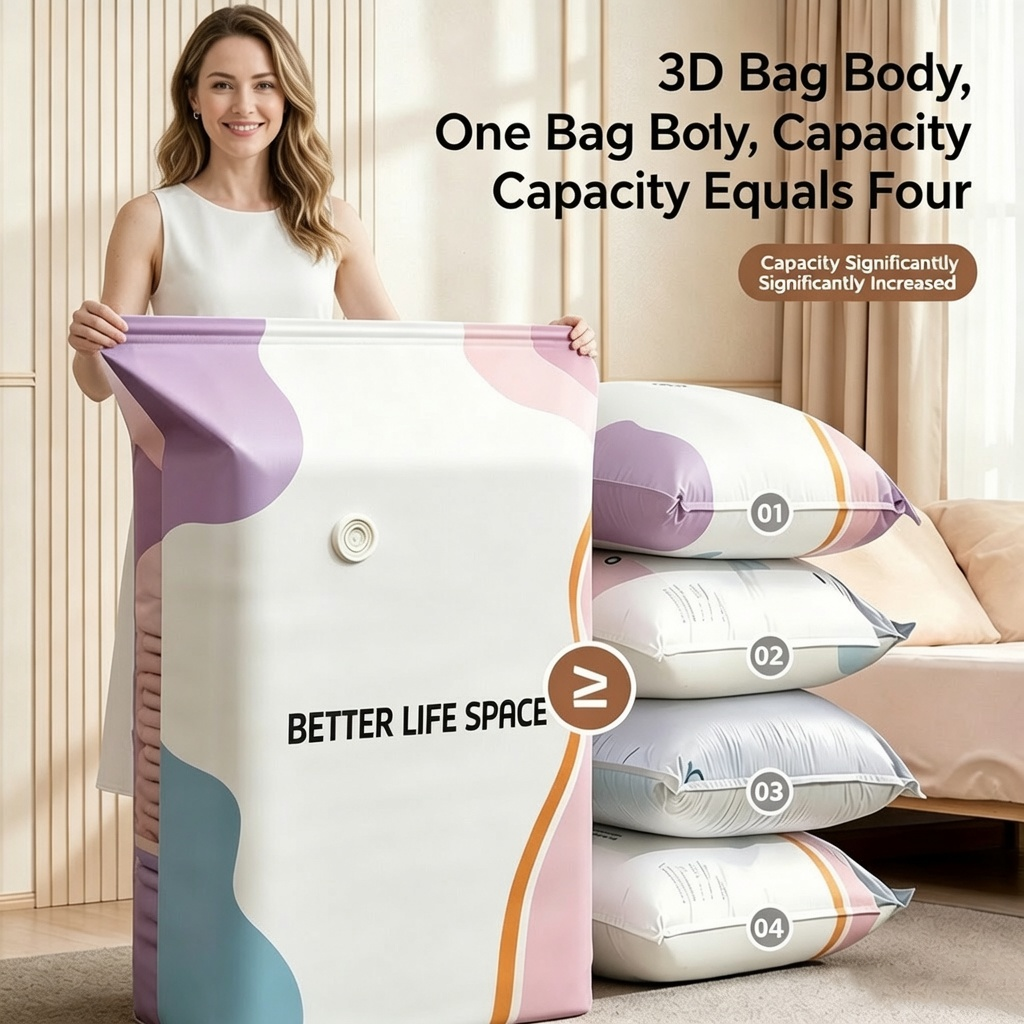 LAST DAY OFFER: 50% OFF + Buy 2 Get 1 FREE SVOZK® No-Pump 3D Vacuum Storage Bags