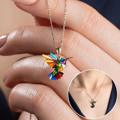 🦜2026 New Upgraded 💥Beautiful Hummingbird Necklace with Bonus Earring Set - Limited Time Offer!
