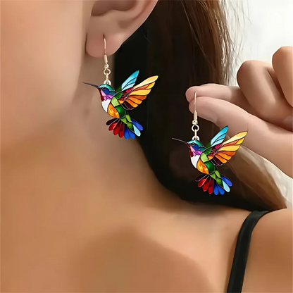 🦜2026 New Upgraded 💥Beautiful Hummingbird Necklace with Bonus Earring Set - Limited Time Offer!